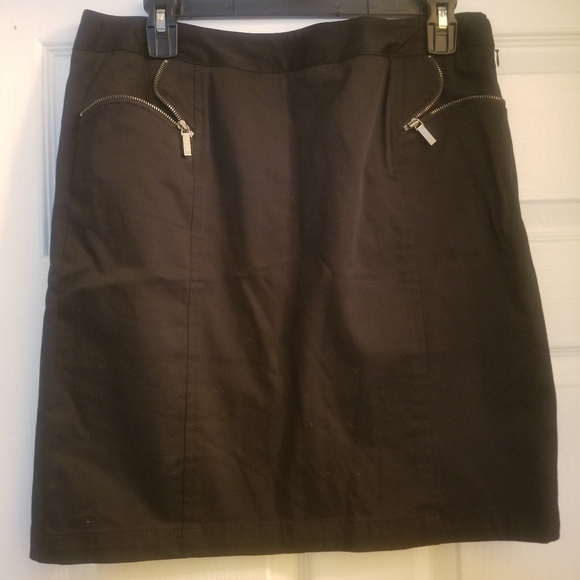 Anne Klein Black Stretch Skirt Size 8 - Picture 1 of 4